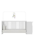 Berço Cômoda Com Colchão Incluso Meu Bebê Multimóveis Branco
