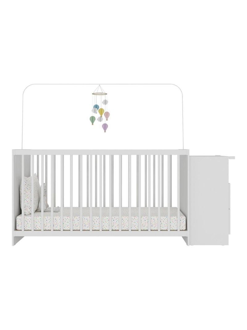Berço Cômoda Com Colchão Incluso Meu Bebê Multimóveis Branco