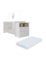 Berço Cômoda Com Colchão Incluso Meu Bebê Multimóveis Branco