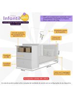 Berço Cômoda Com Colchão Incluso Meu Bebê Multimóveis Branco