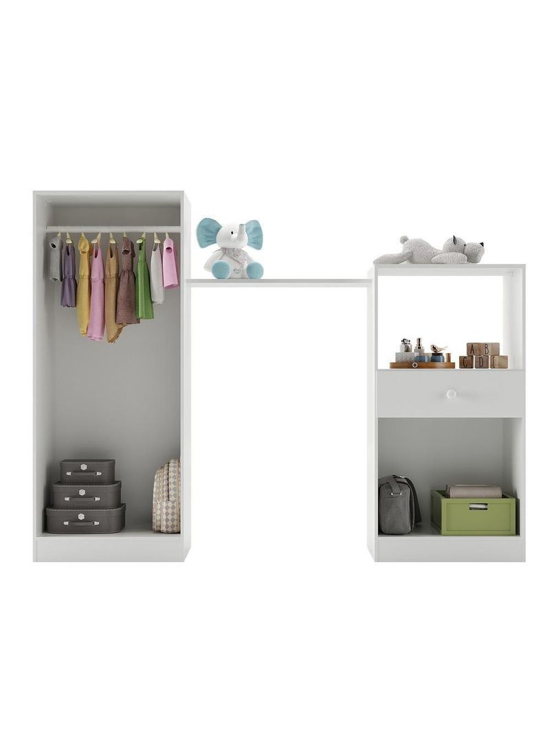 Quarto Infantil Colchão Incluso Meu Bebê Multimóveis Branco