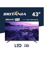 Smart 43” Britânia LED Dolby Audio Roku Bivolt