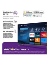 Smart 43” Britânia LED Dolby Audio Roku Bivolt