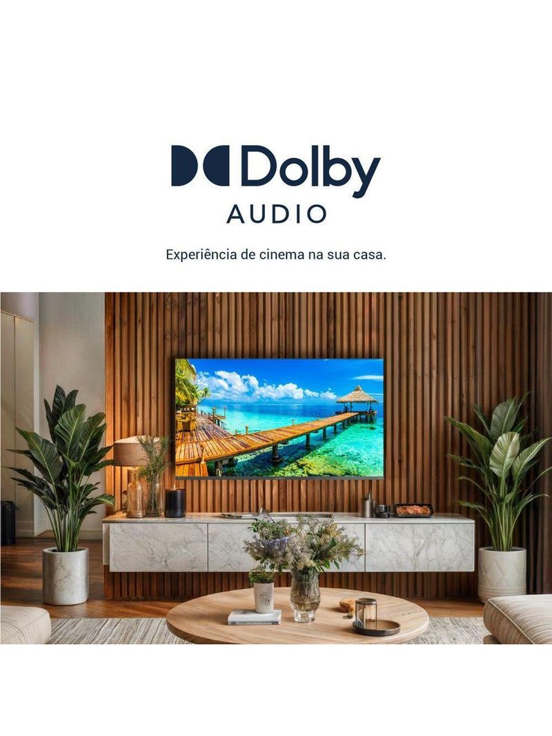 Smart 43” Britânia LED Dolby Audio Roku Bivolt