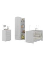Quarto De Bebê Completo Com Berço 3 Em 1 Mp4145 Branco
