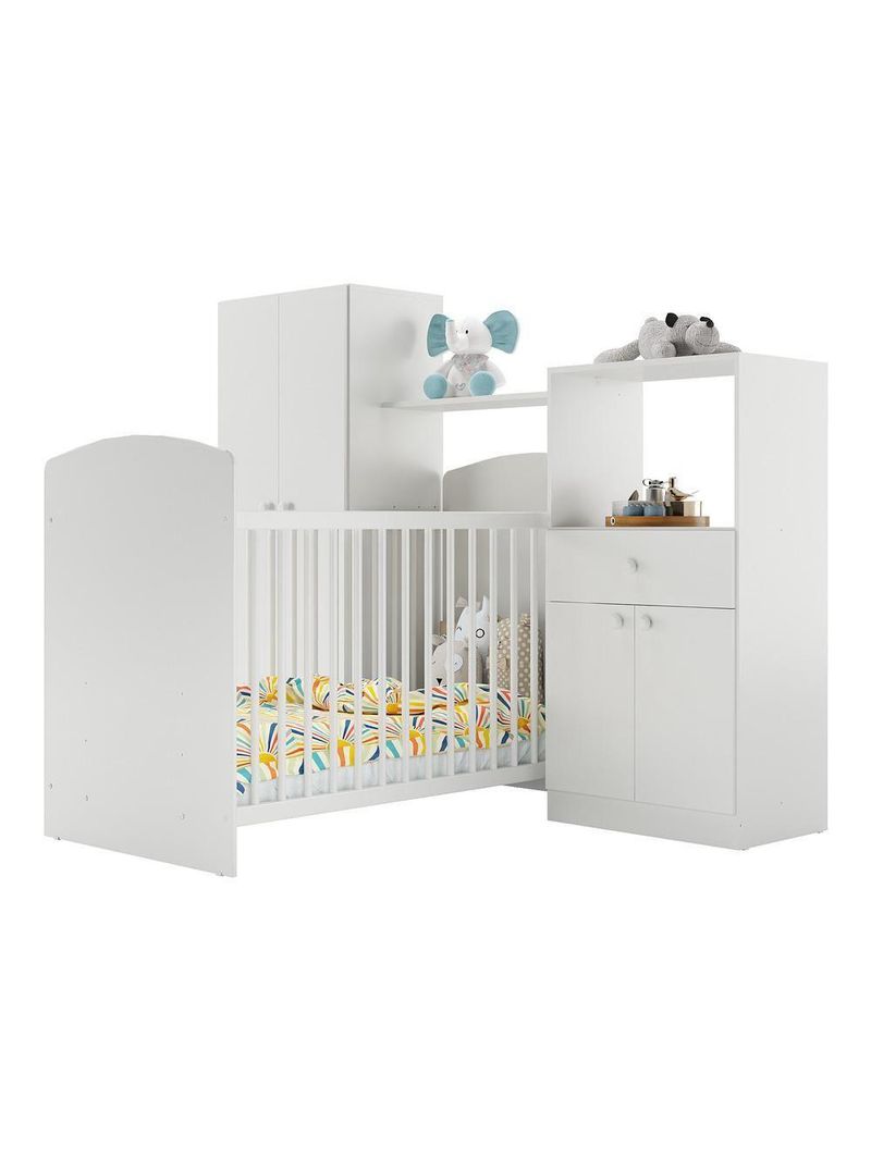 Quarto De Bebê Completo Berço/guarda-roupa/cômoda Fg2869
