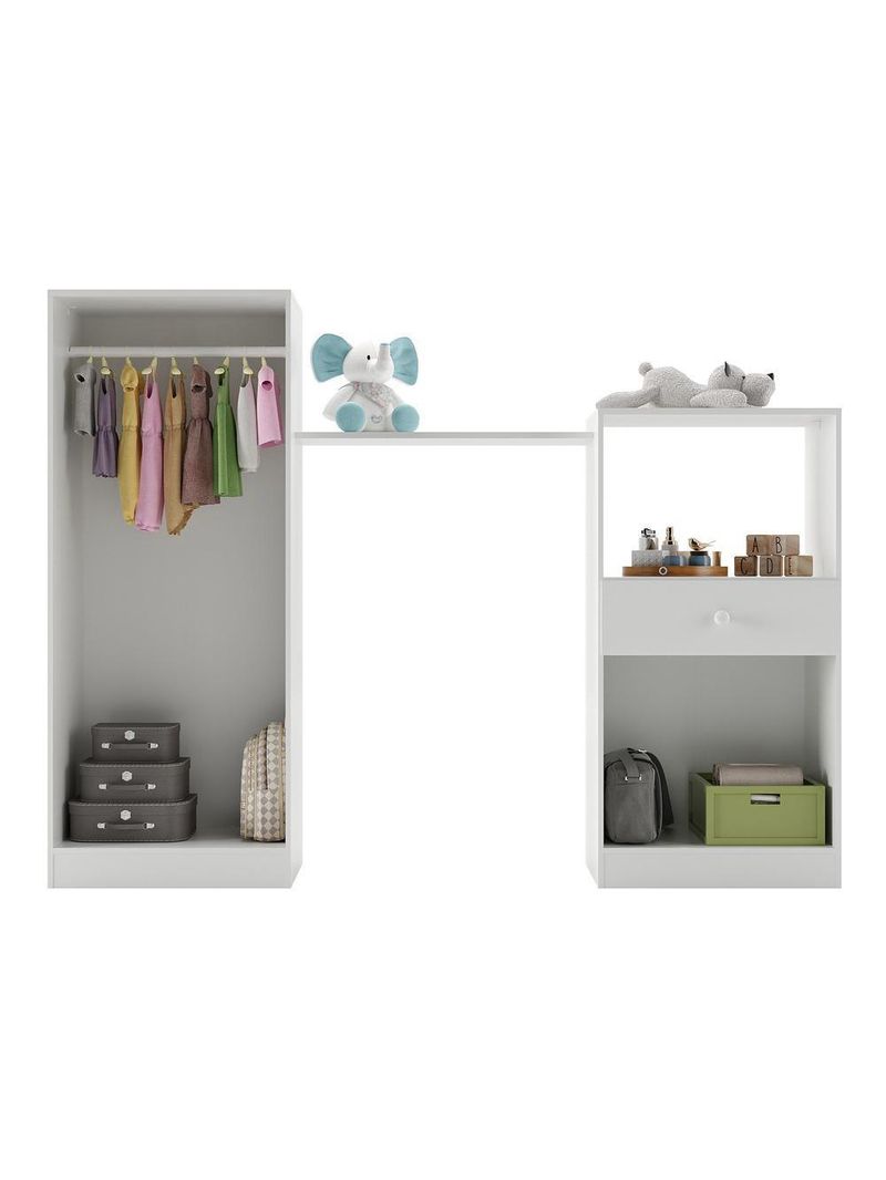Quarto de Bebê Completo com Berço Guarda-Roupa e Cômoda