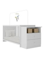 Berço Cômoda Para Colchão 60 X 130 Cm Meu Bebê Branco
