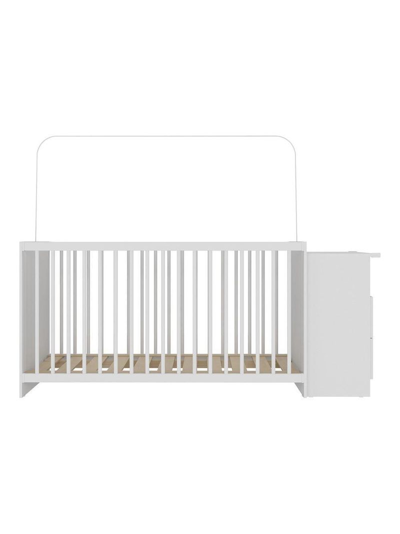 Berço Cômoda Para Colchão 60 X 130 Cm Meu Bebê Branco