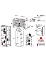 Quarto De Bebê Completo Com Berço 3 Em 1 Com Colchão Mp4154 Branco