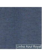 Kit Sofá 3 Lugares 180cm E 2 Poltronas Orgânica Luxo Recepção Amore Linho Amarena Móveis Azul Royal