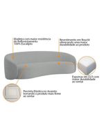 Kit Sofá 3 Lugares 180cm E Poltrona Orgânica Luxo Recepção Amore Bouclé - Amarena Móveis Cor Cinza