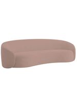 Kit Sofá 3 Lugares 180cm E 2 Poltronas Orgânica Luxo Recepção Amore Linho - Amarena Móveis Cor Rosê
