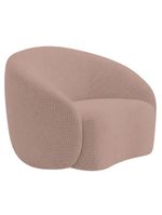 Kit Sofá 3 Lugares 180cm E 2 Poltronas Orgânica Luxo Recepção Amore Linho - Amarena Móveis Cor Rosê