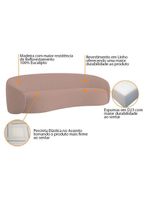 Kit Sofá 3 Lugares 180cm E 2 Poltronas Orgânica Luxo Recepção Amore Linho - Amarena Móveis Cor Rosê