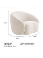 Kit Sofá 3 Lugares 180cm E 2 Poltronas Orgânica Luxo Recepção Amore Linho - Amarena Móveis Cor Bege