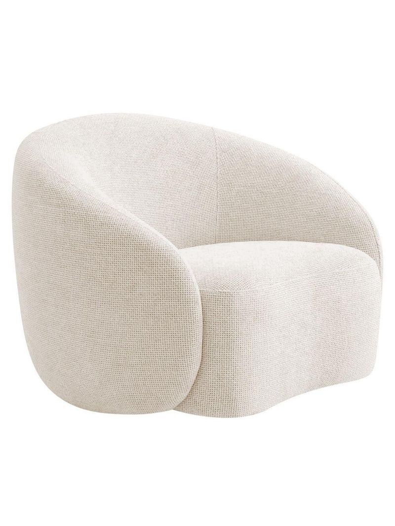 Kit Sofá 3 Lugares 180cm E 2 Poltronas Orgânica Luxo Recepção Amore Linho - Amarena Móveis Cor Bege