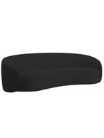 Sofá 3 Lugares 180cm Orgânico Luxo Recepção Amore Linho - Amarena Móveis Cor Preto