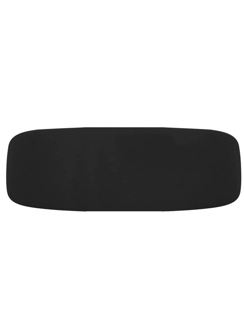 Sofá 3 Lugares 180cm Orgânico Luxo Recepção Amore Linho - Amarena Móveis Cor Preto