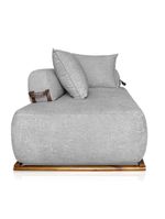 Sofá 3 Lugares Decoração Lazer Sala Ibiza Spz 180cm Bouclé - Amarena Móveis Cinza-3302