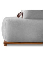 Sofá 3 Lugares Decoração Lazer Sala Ibiza Spz 180cm Bouclé - Amarena Móveis Cinza-3302