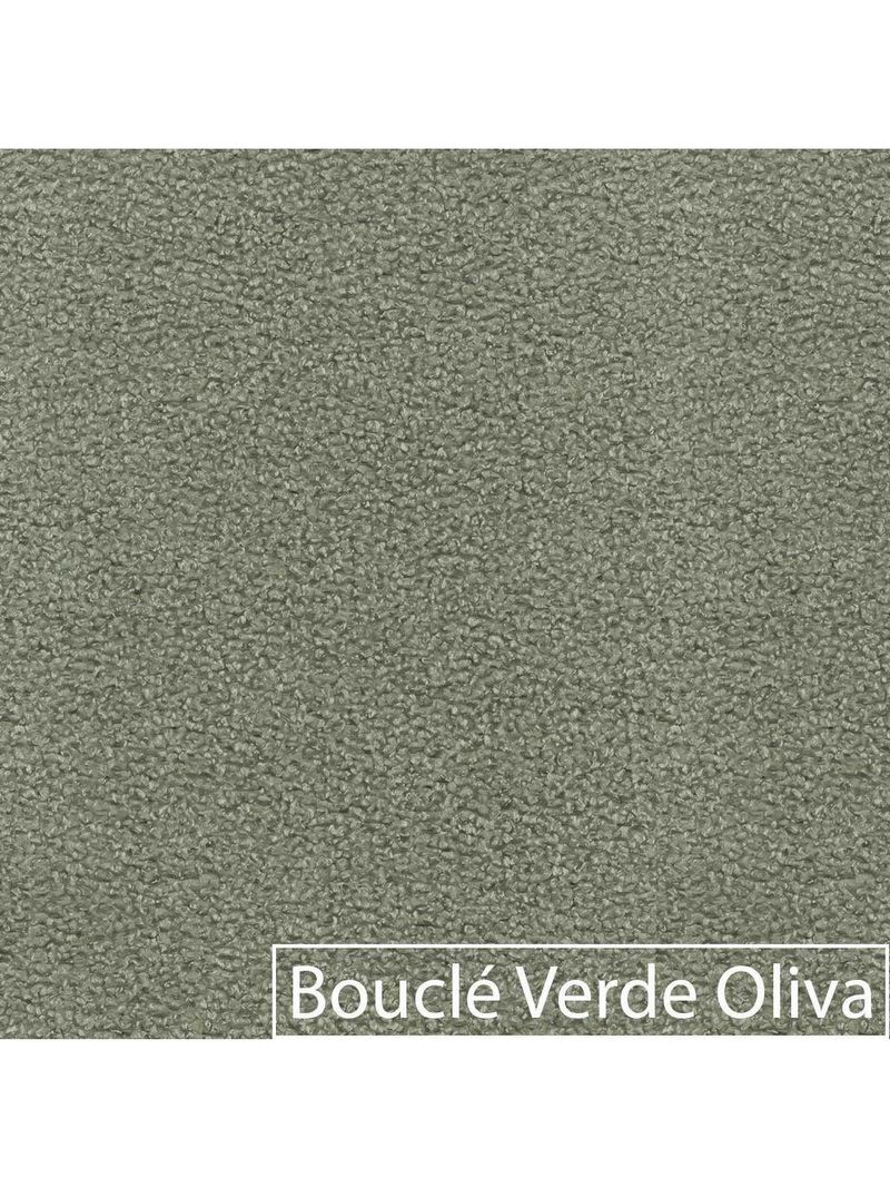 Kit Sofá Modular 4 Lugares 360cm Moderno Curvo Orgânico Duna Bouclé Verde Oliva