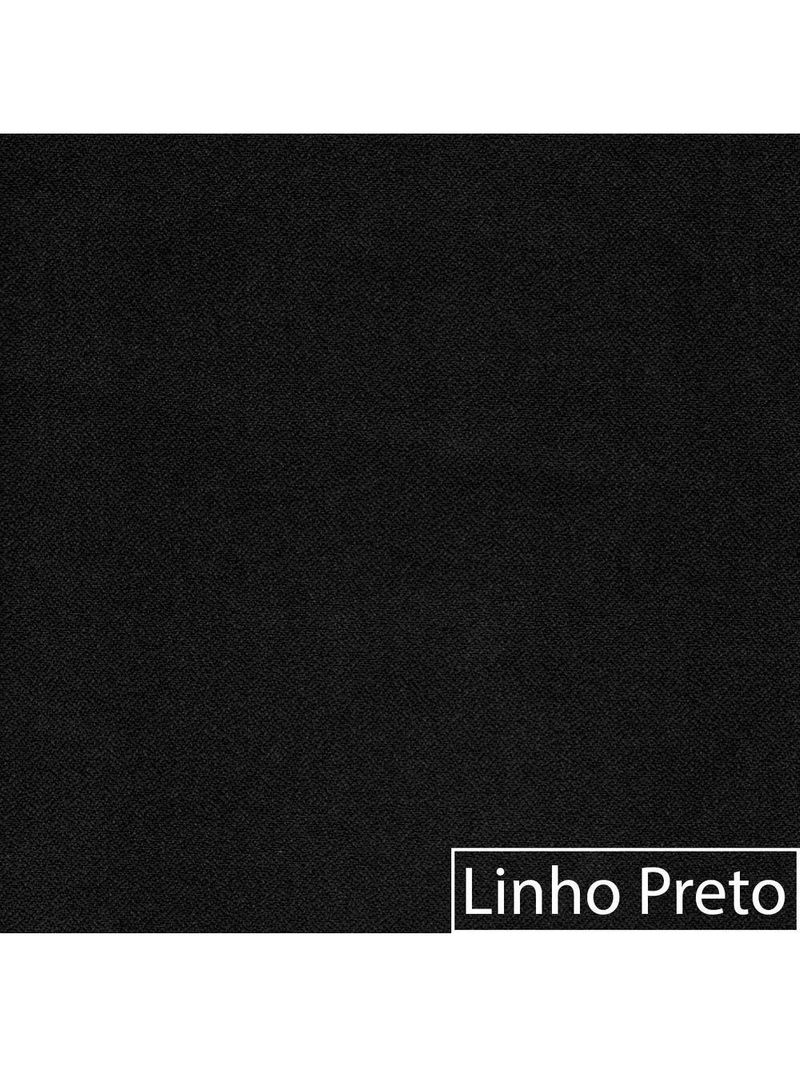 Kit Sofá Modular 5 Lugares Moderno Curvo Orgânico Adapt Linho - Amarena Móveis Preto