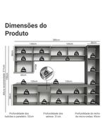 Armário de cozinha completa 280 cm suspensa  nice madesa 04