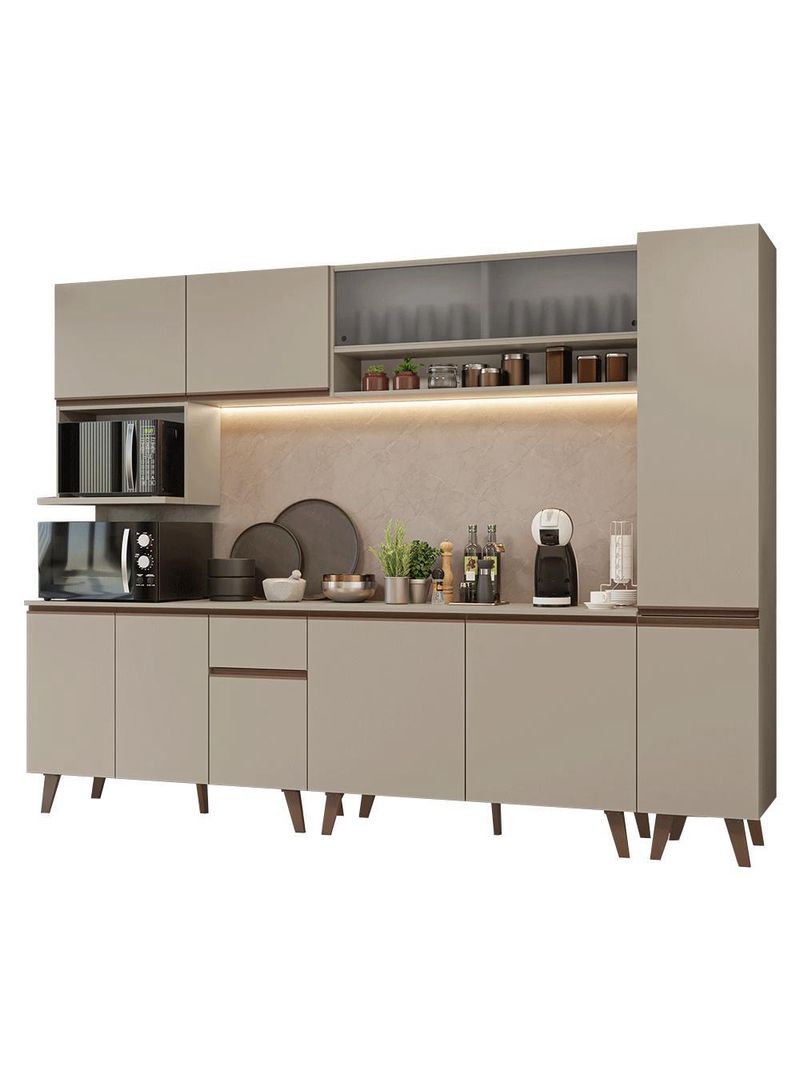 Armário de cozinha completa 280 cm  nice madesa 02