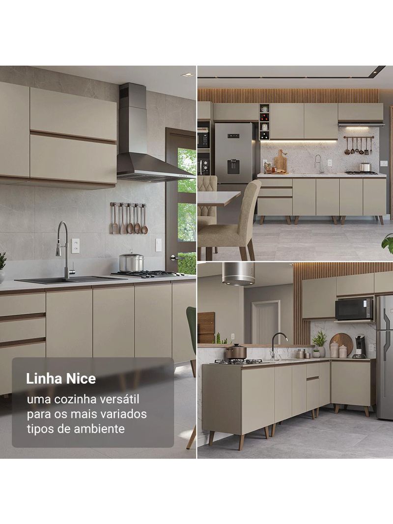 Armário de cozinha completa 280 cm  nice madesa 02