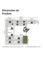 Armário de cozinha completa 270 cm vik madesa 04