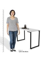Mesa De Cozinha Bistrô Porto Branco 120cm Com 2 Banquetas Industriais Maviê Branco/preto - Mpozenato