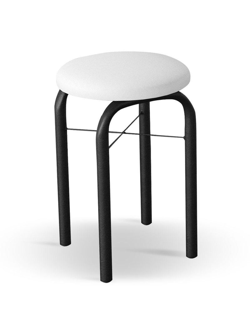 Mesa De Cozinha Bistrô Porto Branco 120cm Com 2 Banquetas Industriais Maviê Branco/preto - Mpozenato
