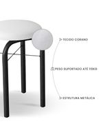 Mesa De Cozinha Bistrô Porto Branco 120cm Com 2 Banquetas Industriais Maviê Branco/preto - Mpozenato