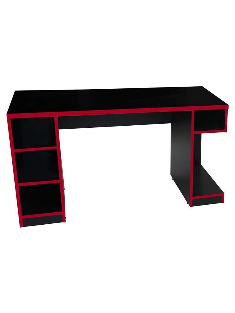 Mesa Para Computador Notebook Gamer Pro Preto-vermelho - Fit Mobel