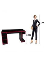 Mesa Para Computador Notebook Gamer Pro Preto-vermelho - Fit Mobel