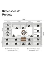 Armário de cozinha completa 100% mdf 310 cm smart madesa 03
