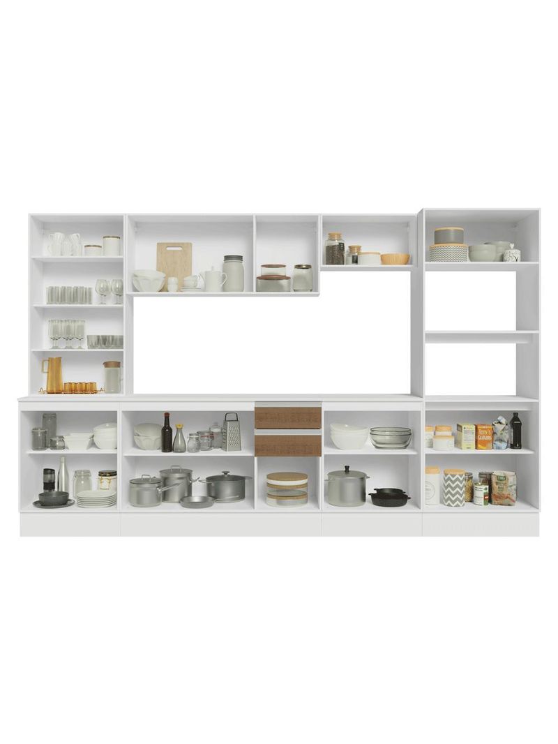 Armário de cozinha completa 100% mdf 310 cm smart madesa 03