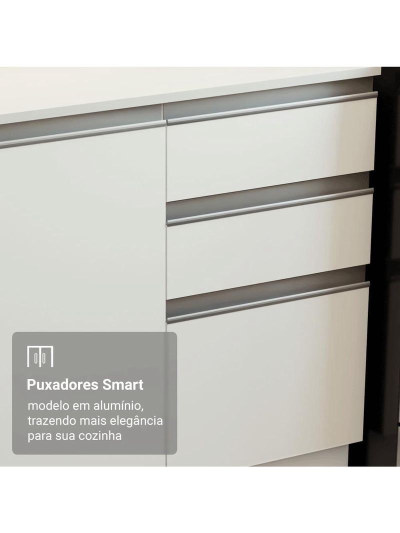 Armário de cozinha completa 100% mdf 310 cm smart 02