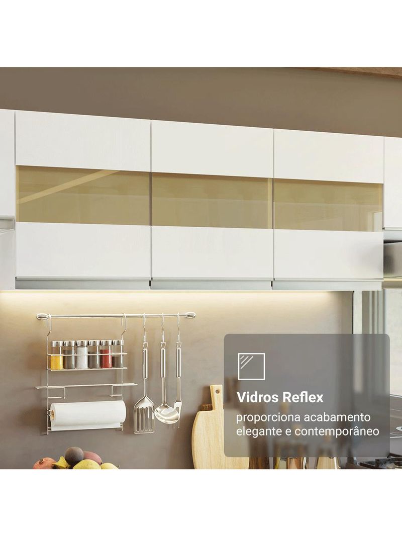 Armário de cozinha completa 100% mdf 310 cm smart 02