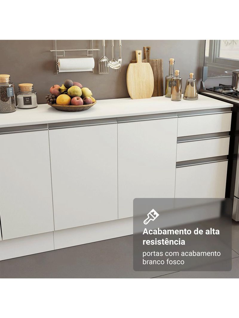 Armário de cozinha completa 100% mdf 310 cm smart 02