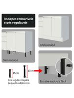 Armário de cozinha completa 100% mdf 310 cm smart 02