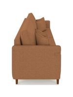 Sofá 3 Lugares Living 212cm Pé Madeira Zoe Linho Terracota Z08 - Mpozenato