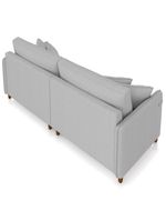 Sofá 3 Lugares Living 192cm Pé Madeira Zoe Boucle Cinza Z08 - Mpozenato