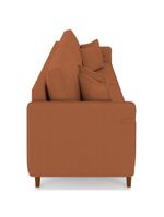 Sofá 3 Lugares Living 212cm Pé Madeira Zoe Boucle Terracota Z08 - Mpozenato