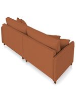 Sofá 3 Lugares Living 212cm Pé Madeira Zoe Boucle Terracota Z08 - Mpozenato