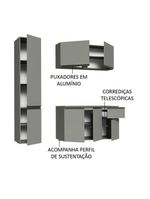 Armário de cozinha compacta suspenso 160cm cinza nice madesa 02