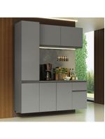Armário de cozinha compacta suspenso 160cm cinza nice madesa 02