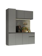 Armário de cozinha compacta suspenso 160cm cinza nice madesa 02