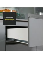 Armário de cozinha compacta suspenso 160cm cinza nice madesa 02